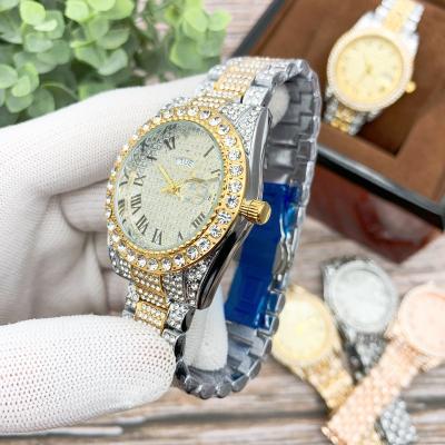 China Automatic Date Men Watch 2022 Quartz Watch Hip Hop Diamond Watch Fashionable New Style For Valentine's Day Gift for sale