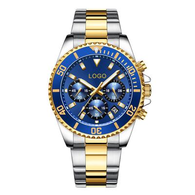 China Wholesale Auto Date Customized Brand Business Watch Waterproof Wrist Chronograph Men's Quartz Luxury Watches for sale