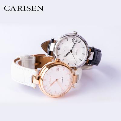 China Day/Date Action New Design Customized Silver Women Wrist Watch Ladies With Japan Automatic Movement For Unisex Luxury Wristwatch Watch for sale