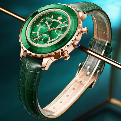 China New Fashion Water Resistant Lady Wristwatches High Quality Quartz Movement Green Watch Women's Custom Alloy Watches Manufacturer for sale