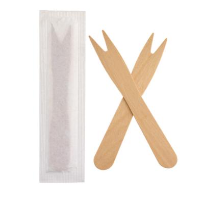 China Wholesale Disposable Wooden Chip Mini Fruit Fork Natural Wood Mechanical Automation Food Grade Color Customized Logo for sale