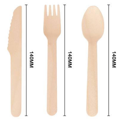 China Mechanical Automation Best Price Custom Compostable Cutlery Sets Biodegradable Wooden Spoons Knife and Fork Set for sale