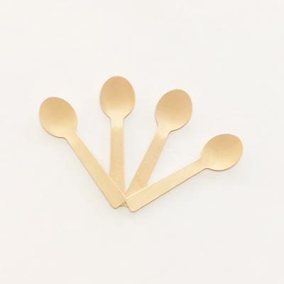 China Different Types Mechanical Automation Birch Wooden Round Ice Cream Disposable Cutlery Spoon 100mm Eco-friendly Wood Spoons for sale