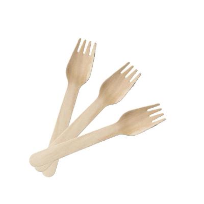 China Disposable Biodegradable Compostable Cutlery Wooden Forks for sale