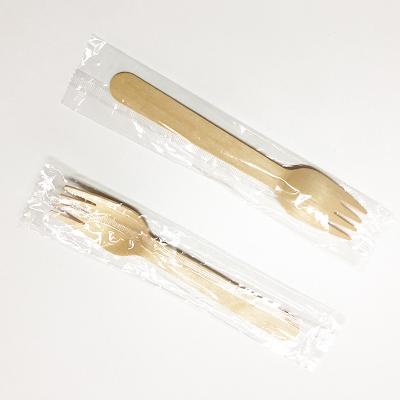 China 14cm Disposable Wooden Forks or 140mm Biodegradable Disposable Compostable Cutlery Forks for sale