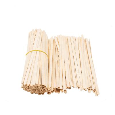 China Stir Disposable 140MM Coffee Paper Wrapped Individual Coffee Natural Wood Stirrer Stirring Stick for sale