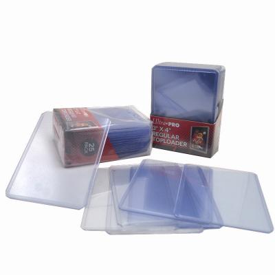 China Plastic Business Card Card Top Loader Holder for Baseball Soccer Basketball Sports Cards, 35PT Toploader 3x4 for sale