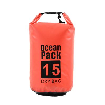 China Wholesale 15L Outdoor Camping Waterproof Backpack PVC Hike Traveling Dry Bag For Swimming Hiking for sale