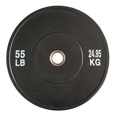 China Durable Wholesale Regular Black Rubber Bumper Plate Gym Weight Plate Free Weight Plate for sale