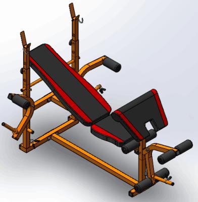 China Comfortable Foldable Weightlifting Bench With Fitness Equipment for sale