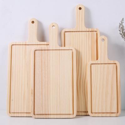 China Sustainable Pine Wood Pine Pizza Skin Board with Handle OEM for Baking Pizza, Bread, Cutting Fruits, Vegetables, Cheese and Servining Board for sale