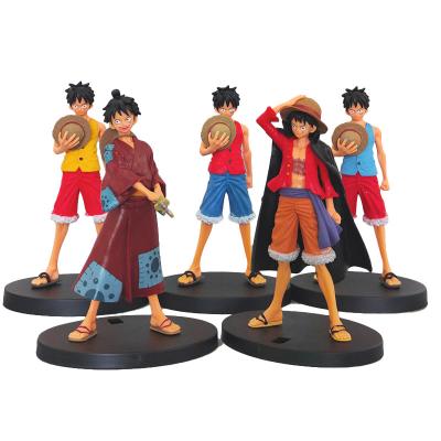 China Cartoon Toy Japanese Anime One Piece Luffy Action Number Kimono Fighting GK Anime PVC Figure Model for sale