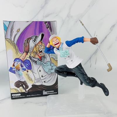 China Toy One Piece Anime Figure Luffy Zoro Sabo Cartoon Anime Statue PVC Action Number Collectible Model Toys for sale