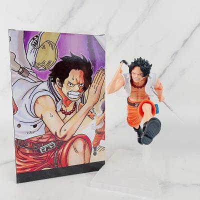 China Cartoon Toy Boxed PVC Anime Figure One Piece Luffy Zoro Sabo Action FIgures Collectible Model Toys for Collection for sale