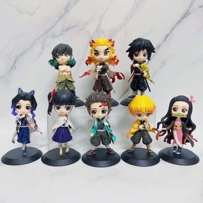 China Collection Toy Blind Box Action Figure PVC Decoration Toy Kamado Tanjirou Nezuko Cartoon Toy 8 Style Anime Demon Slayer Model for sale