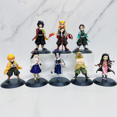 China Cartoon Toy 8pcs Set Anime Cartoon Wholesale Hot Sales Demon Slayer Kimetsu No Yaiba Mini Model PVC Anime Action Number for sale