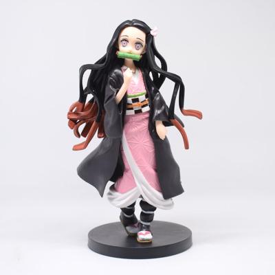 China High Quality Anime Demon Slayer Figure Kamado Tanjirou Nezuko Action Numbers PVC Model Toys for sale