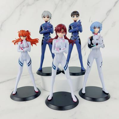 China Cartoon Toy 5pcs/set Anime Gasha Portraits Evangelion Action Number Toys Eva Asuka Langley Soryu Ayanami Rei Mari Makinami for sale