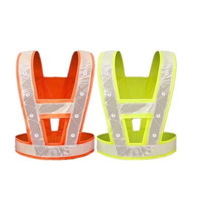 China FLASH LED Reflection Modes High Safety Vest Led Traffic Night Running Reflective Vest for sale