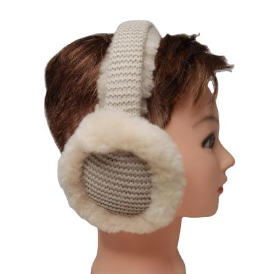 China 2020 New Fashion Cute Winter Warmer Factory Price Real Sheepskin Fur Ear Cover Earmuffs for sale