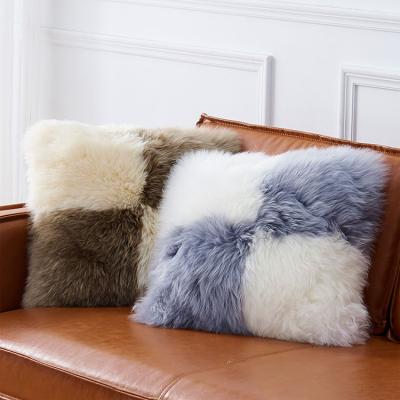 China Wool Sheepskin Fur Pillowcases Material Anti-Static Polyester/Cotto, Living Room Cushions, Pillow & Plush Pillowcases for sale