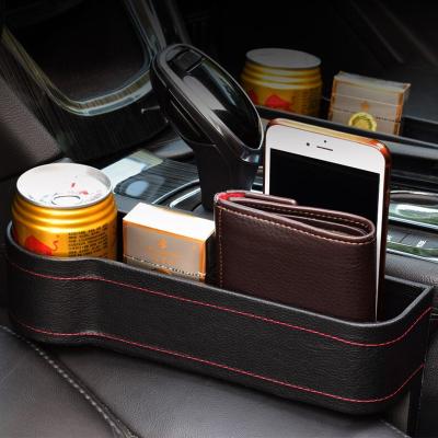 China Leather Organizer Multifunctional Armrest Isofrequency Retransmitter Seat Console Pocket Side Pocket Side Storage Box Front PU Between Para Auto Parched Bowls for sale