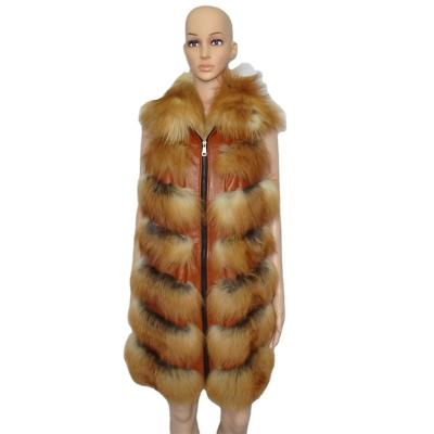 China Real viable fox fur collocation with sheepskin fashion beauty modern women's fur vest coat welcome to waterproofing and customization for sale