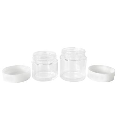 China Hot sale glass jar child safe glass jar food round cream glass jar with child safe lid for sale