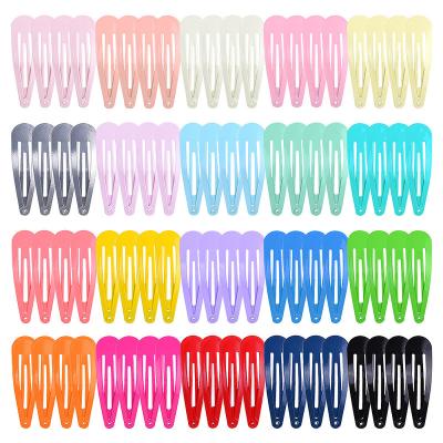 China Decoration 5cm Colorful Wholesale Mini Hair Pins Barrettes Hair Clips Pour Hairpins Baby Kid Hair Clips Metal Snap Clips for Hair Women Girls for sale