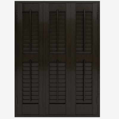 China Eco-Friendly Basswood Plantation Black Nut Walnut Shutters for sale