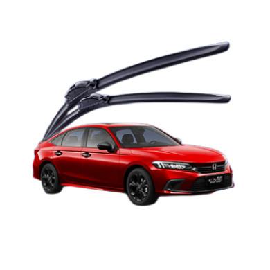 China Almost Wiper Arm Wiper Apply For Honda Brand Car Front Windscreen Soft Wiper Blade Flat View Less Colored Wiper Blade Silicon for sale