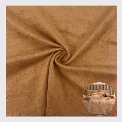 China New Popular Wholesale Breathable Anti-bacteria PU Coated Cotton Hand Feel Polyester Breathable Spandex Knitted Fabric For Bed for sale