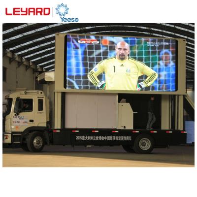 China YEESO Latest Outdoor Mobile LED Advertising Rotating Sign Mobile Led Billboard Truck For Sale 4800mm*2400mm for sale