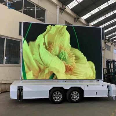 China YEESO 2014 the latest wave of selling outdoor mobile wall mounted advertising LED trailer with Digital processor, LED studio 2880mm*1536mm for sale