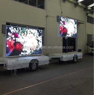 China Outdoor touring show LED screen, can be towed by car or truck, can rotate and lift, YES-T5 for sale