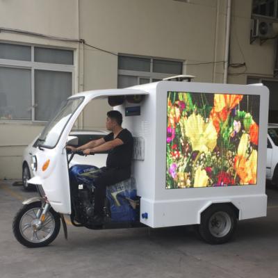 China Mobile Cargo LED Advertising Tricycle / Trike / Scooter / Van Mounted LED Display For Outdoor Promotion for sale