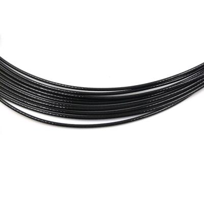 China Rope In Stock Nylon Black Coated 304 Stainless Steel 1.5mm Wire Rope for sale