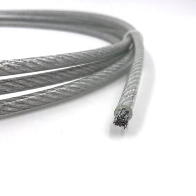 China Rope Clear PVC Coated Stainless Steel Wire Rope 10mm Low MOQ for sale