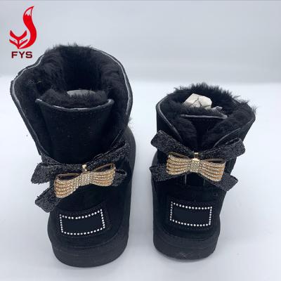 China 2022 Fashion Trend New Design Toddler Winter Black Waterproof Boots For Women Seller for sale