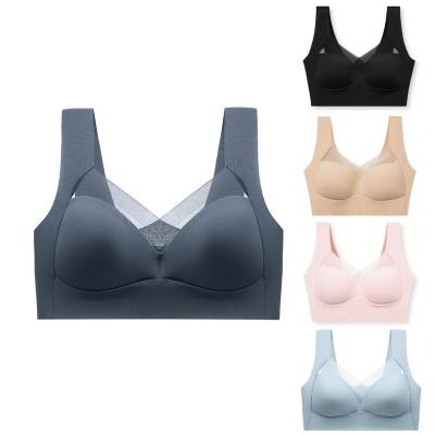 China Sustainable Fashion Deep Cup Sexy Push Up Wireless Bras Summer Seamless Vest Tops Full Back Coverage Bra Plus Size L-6XL for sale