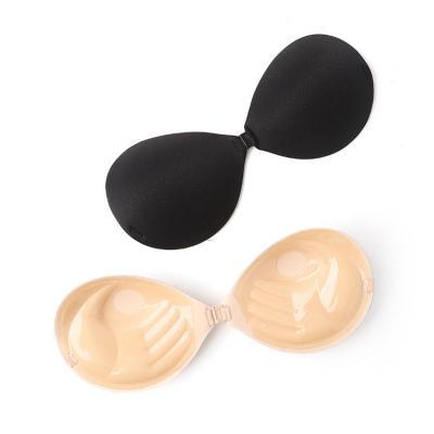 China QUICK DRY Silicone strapless round hand cup bra wireless push up bra Upgrade Women's lingerie chest Breathable holes self-adhesive bra for sale