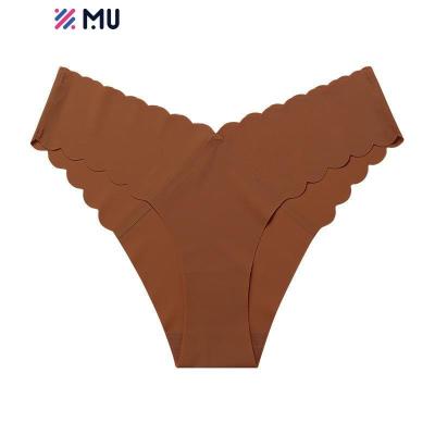 China Breathable Evenyoung Hot Sale Custom Nylon Fabric Woman Seamless Panties Laser Cut Ice Silk Invisible Ladies Seamless Underwear for sale