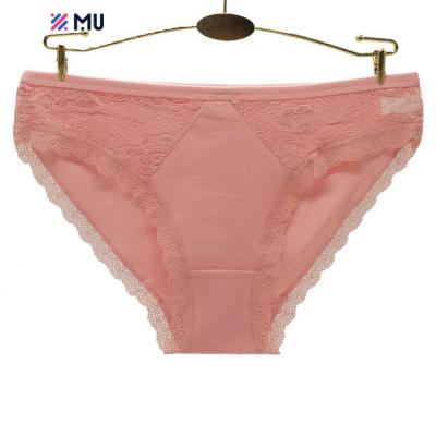 China Anti-Bacterial High Quality Ladies Lace Panties Pure Cotton Soft Comfort Briefs Breathable Women's Underwear for sale