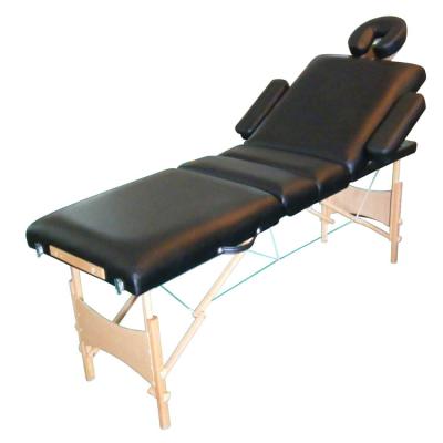 China Modern 4 Section Folding Solid Wood Massage Table For Sale for sale