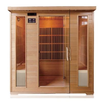 China Computer Control Panel Premium Price 4 Person Good Far Infrared Hemlock Sauna Room for sale