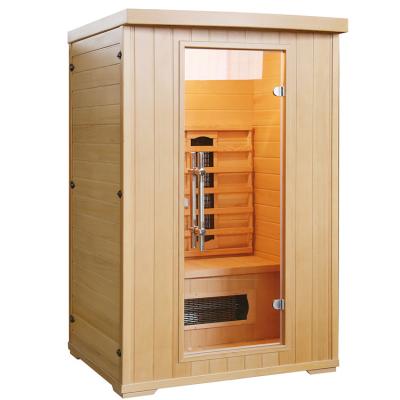 China Cheap Price Canadian Hemlock 2 Person Computer Control Panel Far Infrared Sauna Room for sale