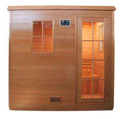 China Computer Control Panel Hot Selling Sauna Home Steam Sauna Room Solid Wood Combination for sale