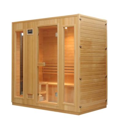 China Solid Wood Computer Control Panel 4 Person Sauna Room And Steam for sale