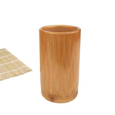 China High Quality Eco-Friendly Custom Made New Products Natural Bamboo Round Tube Tooth Mug Household Logo Packaging for sale