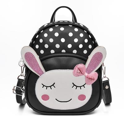 China Wholesale Bulk Cheap Price Anti Theft Dotted PU Boys Bunny Image Teenager Girls And Cute School Backpacking Travel Bags For Kids for sale